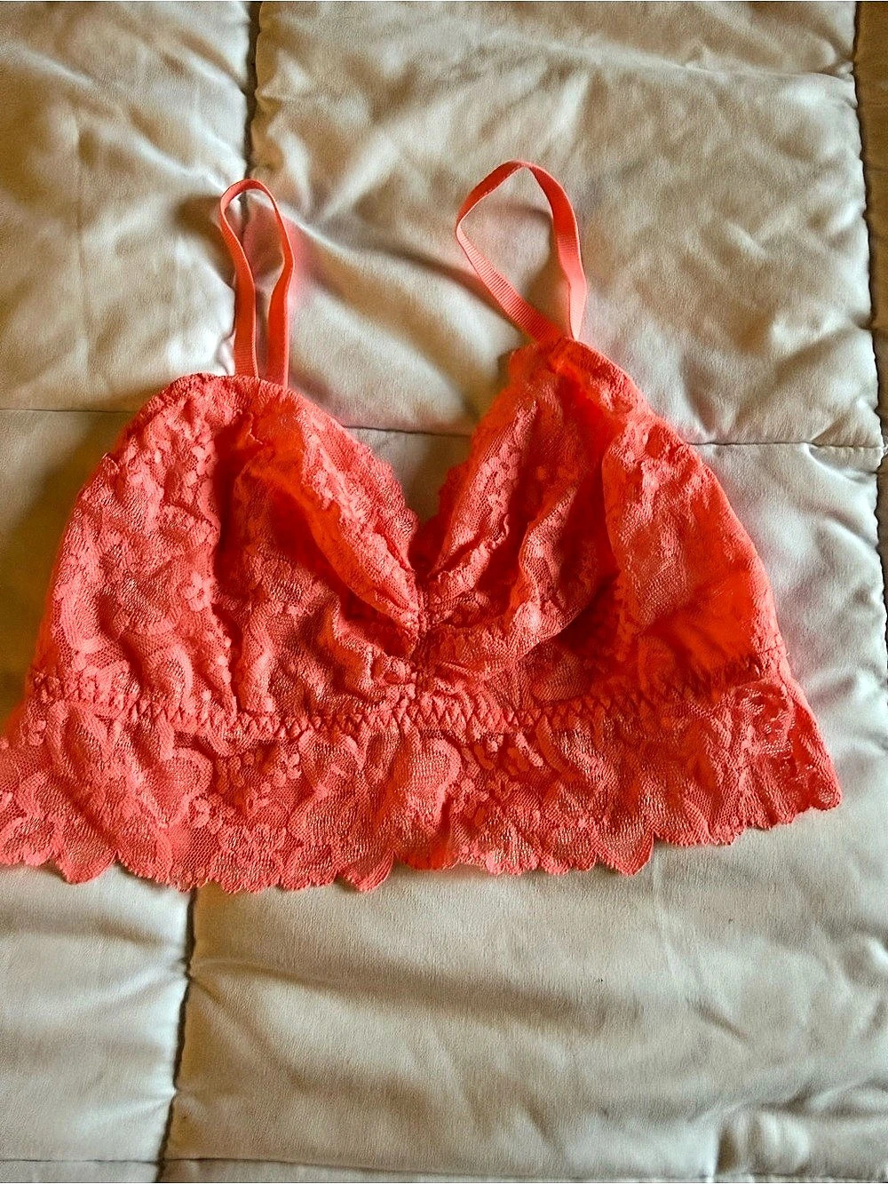 PINK Victoria's Secret Floral Lace Bralette Pink